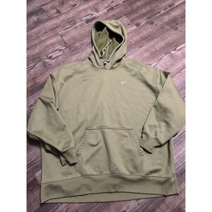 Nike Hoodie Women/Mens XL Green Dri Fit Therma Training Tape Sweatshirt Pullover